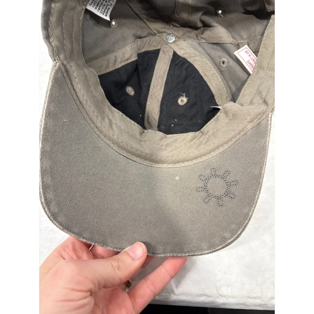 Restoration Hardware RH LED Baseball Cap Gray Washed Cotton Twill‎ Lighted Hat